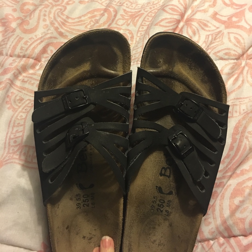 Black Betula leather sandles